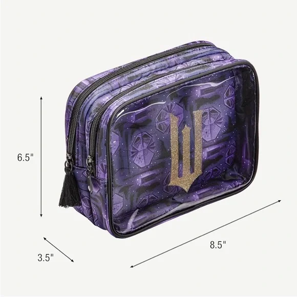 Wicked Purple Double Zip Organizer - Makeup Bag, Travel Cosmetic Bag - Picture 5 of 10